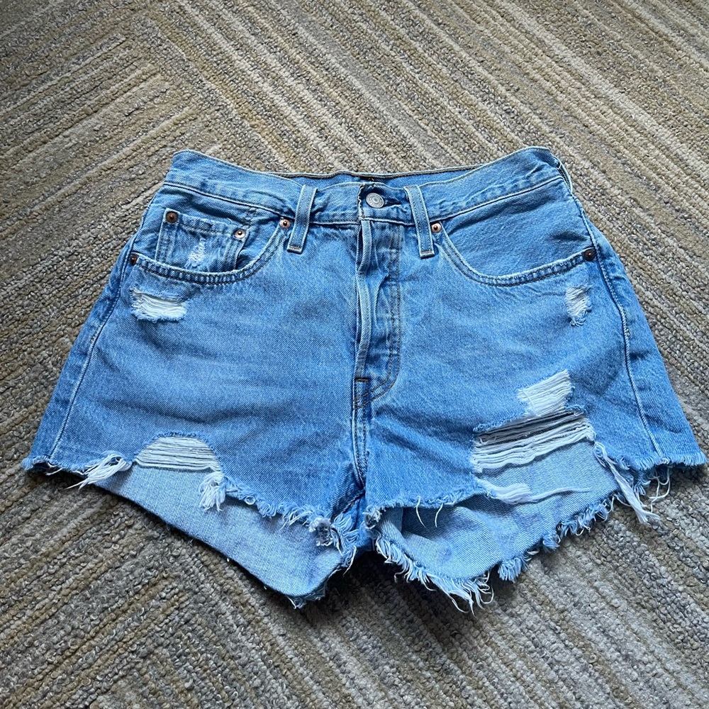 Levi 501 Distressed Jean Shorts